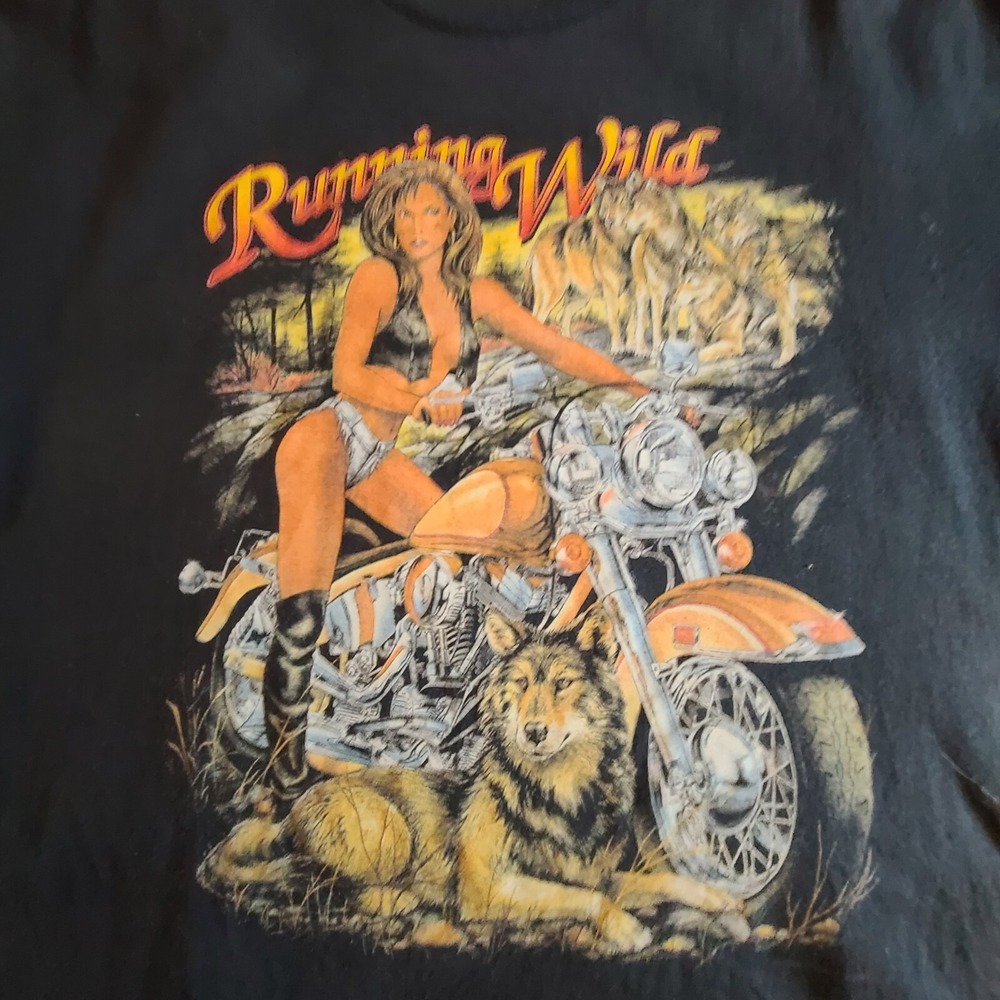 Vintage 90s Single Stitched T-shirt Running Wild Made in USA Size XL San Fran 96 - Picture 2 of 16